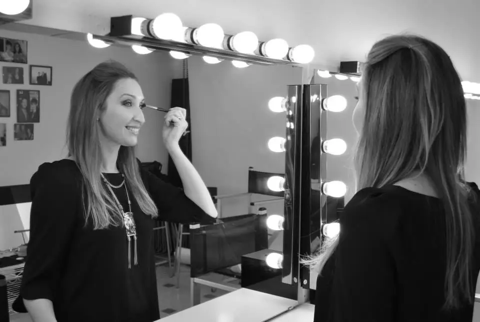 Noelia Cortés en sesión de trabajo